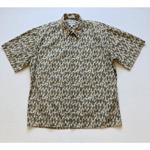 Mario Ferrari Mens Casual Short Sleeve Shirt Large Hawaiian Button-Up Adult